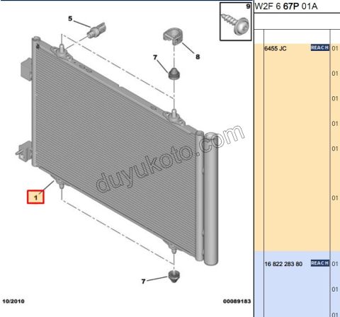 Klima Radyatörü P5081 C53 1.6HDİ Euro5 1.6VTi 120HP