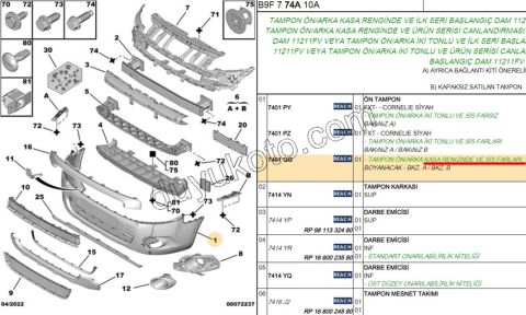 Ön Tampon PRT3 SIS+