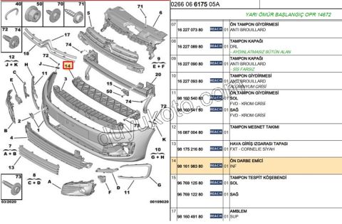 DARBE EMICI ON TAMPON ALT P3011 P301MQ
