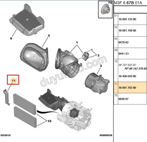 KAPAK POLEN FILTRE P301
