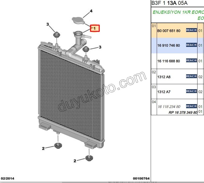 Motor Su Radyatörü P108