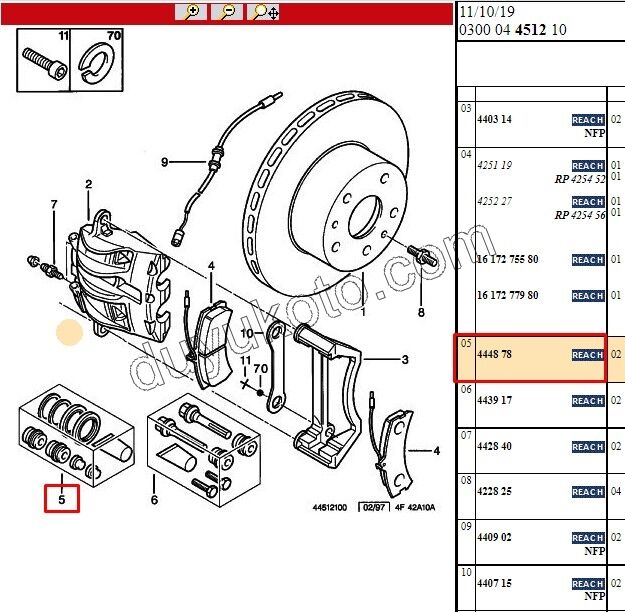 TAMIR TAKIM ON FREN KALIPER BXR1 18Q